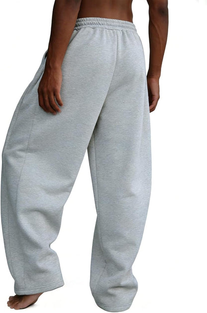 Men'S Baggy Sweatpants Wide Leg Fleece Lounge Joggers with Deep Pockets