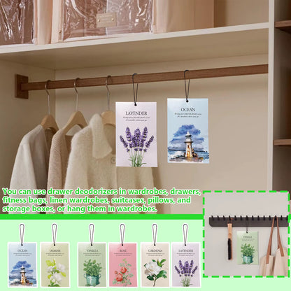 4Pcs Perfume Scented Sachet Closet Fragrances Sachet Wardrobe Car Air Freshener Home Fragrance Sachet Hanging Jasmine