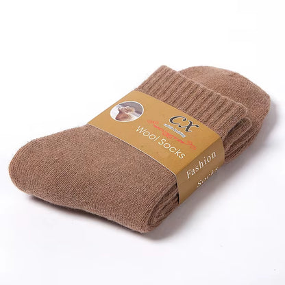 2023 New Winter Super Thicker Warm Women Socks Wool Men Women Socks Solid Socks Merino Long Wool Socks Cashmere Socks Size 36-44