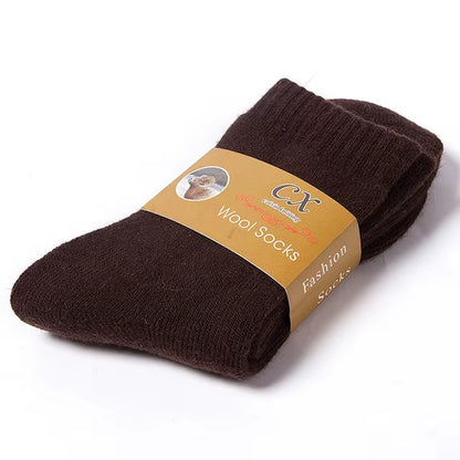 2023 New Winter Super Thicker Warm Women Socks Wool Men Women Socks Solid Socks Merino Long Wool Socks Cashmere Socks Size 36-44