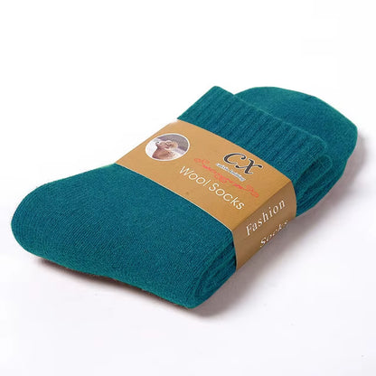 2023 New Winter Super Thicker Warm Women Socks Wool Men Women Socks Solid Socks Merino Long Wool Socks Cashmere Socks Size 36-44