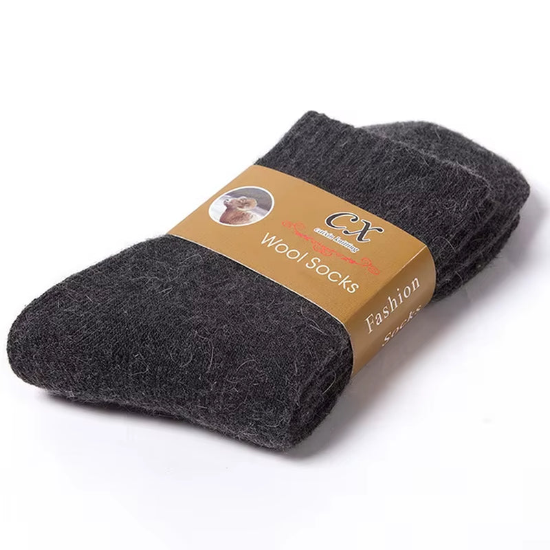 2023 New Winter Super Thicker Warm Women Socks Wool Men Women Socks Solid Socks Merino Long Wool Socks Cashmere Socks Size 36-44